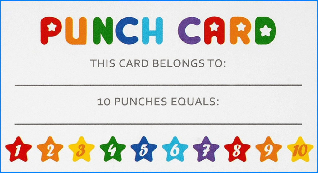 √ Free Printable Punch Card Template | Templateral with regard to Reward Punch Card Template