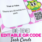 Editable Owl Qr Code Task Cards Template Freebie – Flapjack For Task Cards Template
