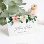 Editable Place Card Template, Instant Download Throughout Table Name Card Template
