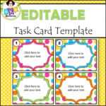 Editable Task Card Templates – Bkb Resources For Task Card Template