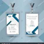 Event Staff Abstract Id Card Set Stock Vector (Royalty Free With Portrait Id Card Template