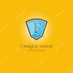 F Letter Logo, Shield Shape Icon, With Business Card Template. Vector  Illustration 174317382 Pertaining To Shield Id Card Template