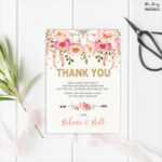 Free 14+ Baby Shower Thank You Cards In Psd | Ai | Eps Throughout Thank You Card Template For Baby Shower