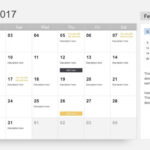 Free Calendar 2017 Template For Powerpoint inside Microsoft Powerpoint Calendar Template