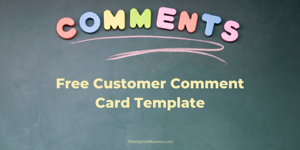 Free Customer Comment Card Template For Survey Card Template Creative