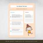 Free Full Color Kids Recipe Template For Word – Used To Tech Within Recipe Card Design Template