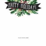 Free Printable Christmas Card Templates ~ Addictionary With Printable Holiday Card Templates
