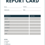 Free Printable Homeschool Report Card Template | Bogiolo Pertaining To Report Card Template Middle School