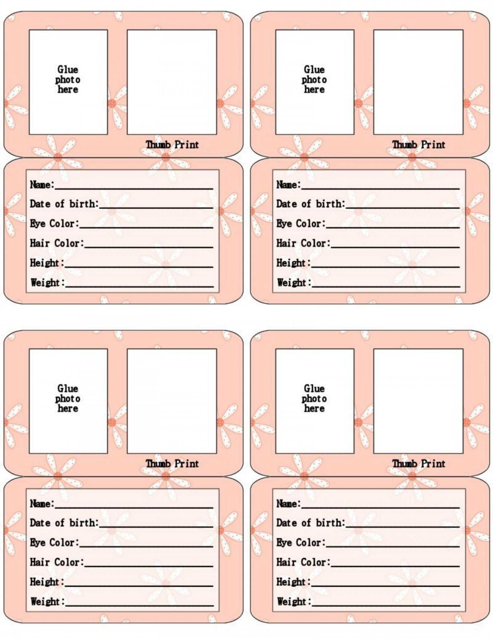 Free Printable Id Card Templates ~ Addictionary within Spy Id Card