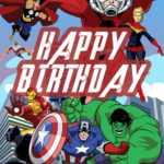 Free Printable Superhero Birthday Cards - Many Categories for Superhero Birthday Card Template