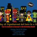 Free Printable Superhero Birthday Invitations – Free Within Superman Birthday Card Template