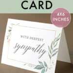 Free Printable Sympathy Card – Instant Download – Pjs And Paint In Sympathy Card Template