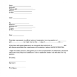 Free Resignation Letters | Templates & Samples – Pdf | Word Intended For 2 Weeks Notice Template Word