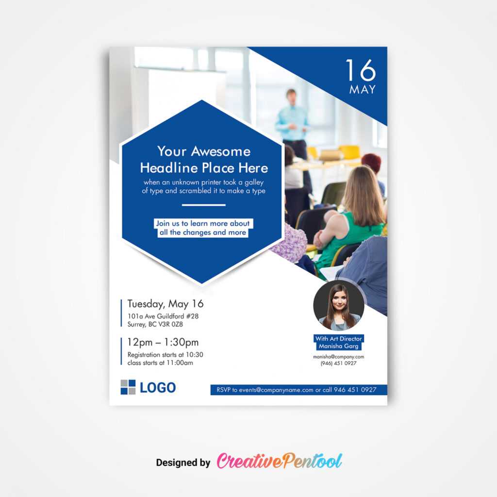 Free Seminar Event Invite Flyer - Creativepentool in Seminar Invitation Card Template