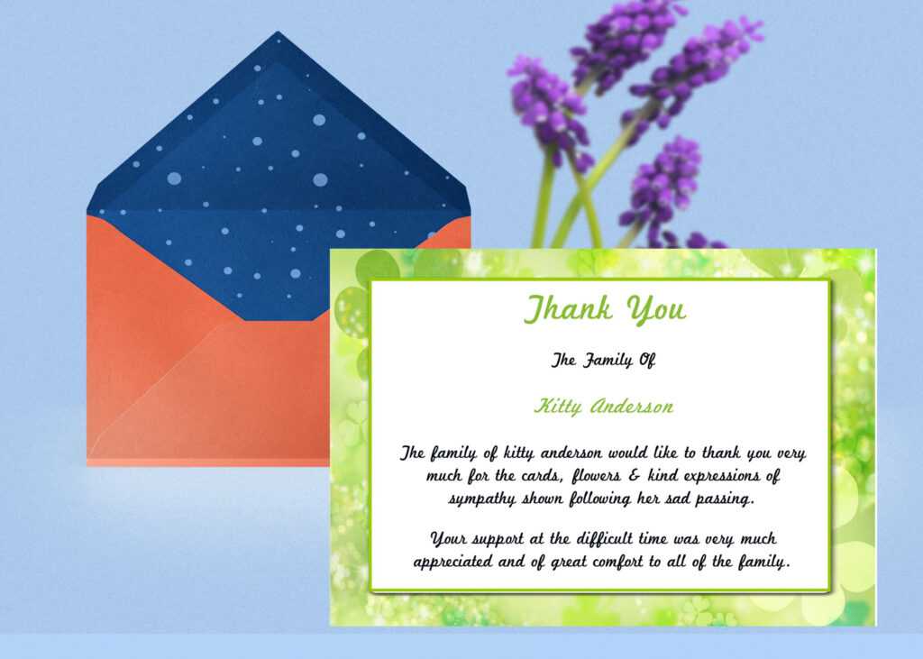 Sympathy Thank You Card Template Creative Inspirational Template Examples