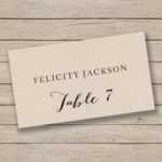 Free Wedding Place Card Template ~ Addictionary for Wedding Place Card Template Free Word