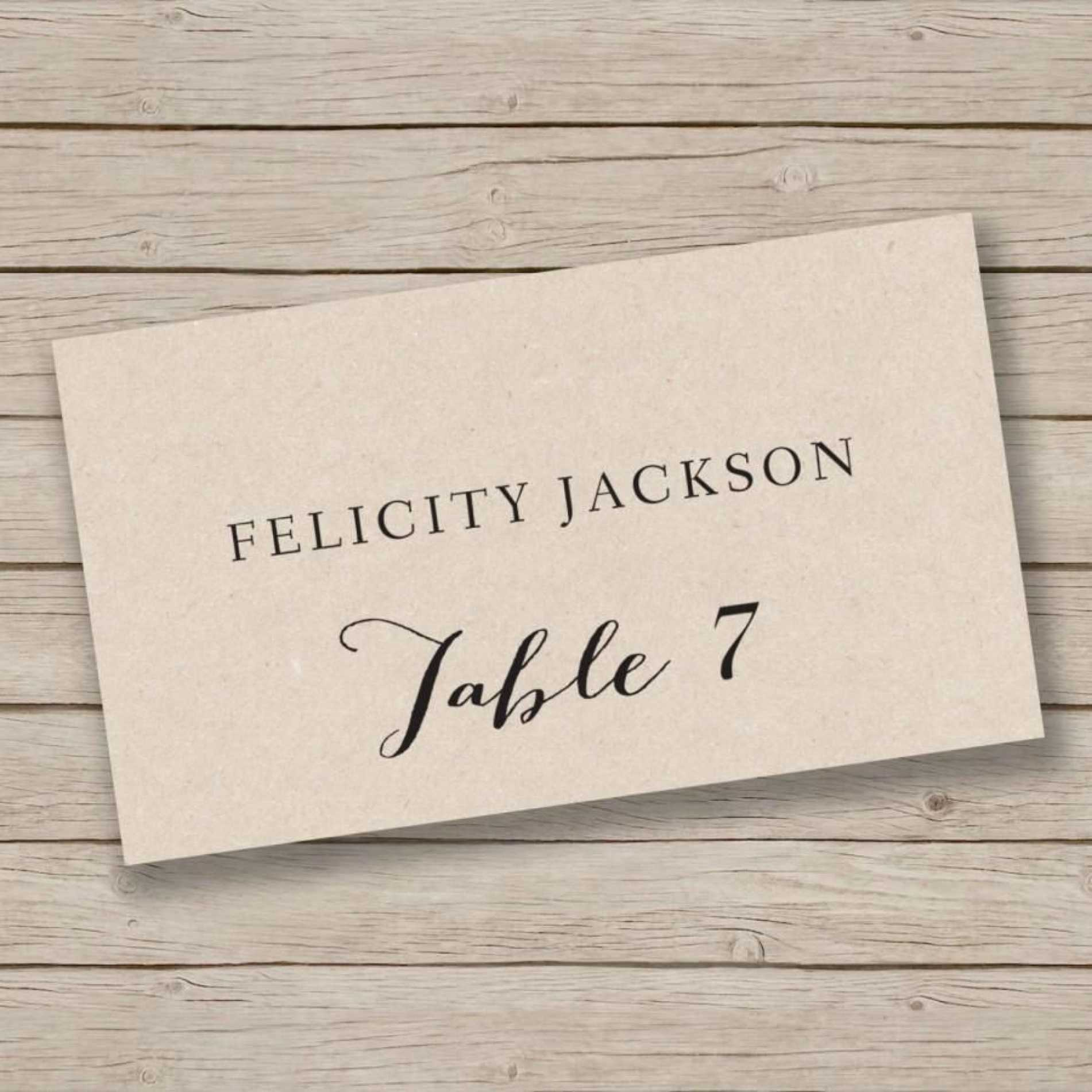 Wedding Place Card Template Free Download Word