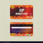 Front And Back Vip Member Card Template Royalty Free Vector Pertaining To Template For Membership Cards