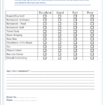 Front Desk – Guest Feedback Format Sample With Regard To Restaurant Comment Card Template