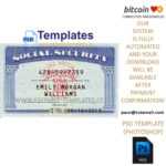 Fully Editable Ssn Usa Psd Template In Social Security Card Template Download