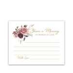 Funeral Favorite Memory Card Printable Template Blush Floral Within Remembrance Cards Template Free