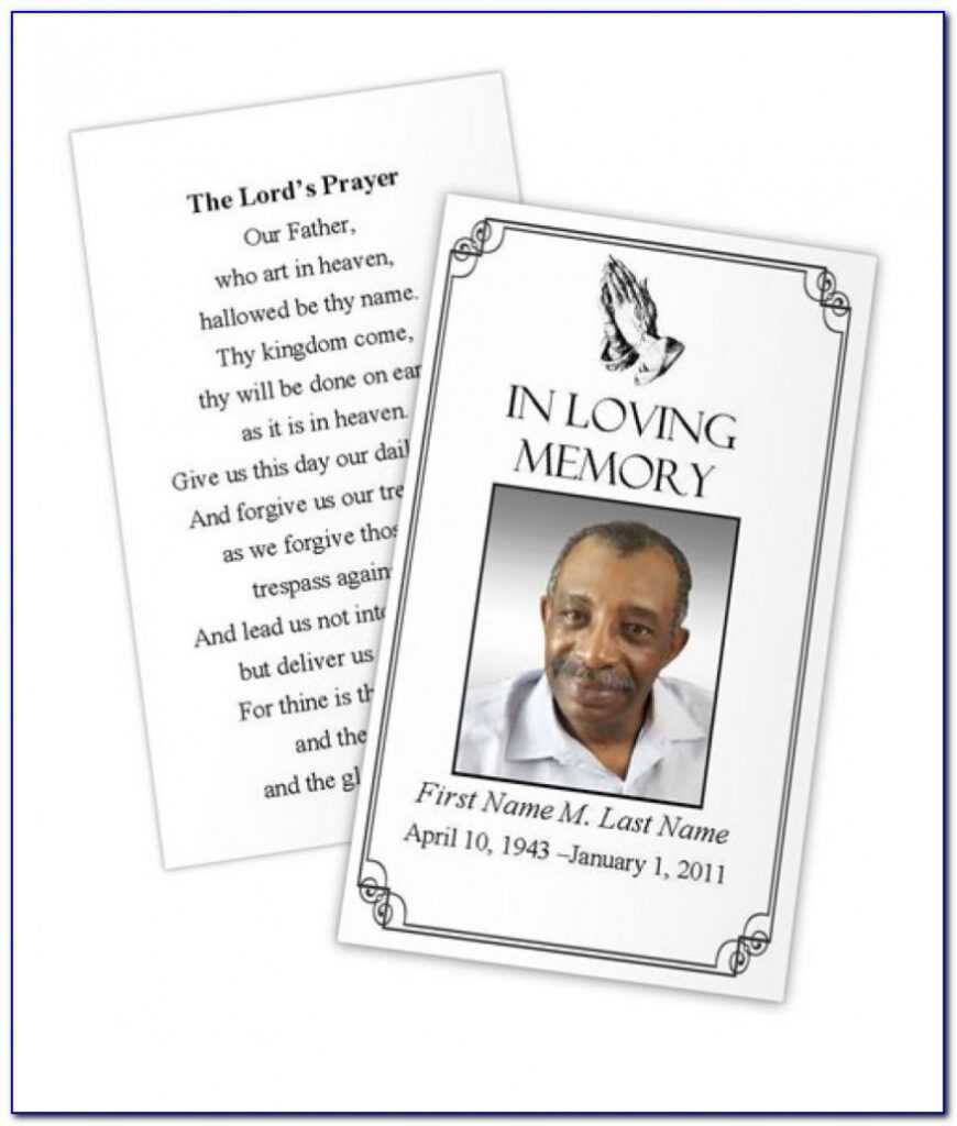 Funeral Prayer Card Template Free | Vincegray2014 inside Prayer Card Template For Word