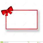 Gift Card Template With Ribbon And Red Bow Stock Vector With Present Card Template