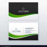 Green Business Card Professional Design Template Vector Image Regarding Professional Name Card Template