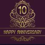 Happy Anniversary Greeting Card Template For Ten Vector Image In Template For Anniversary Card