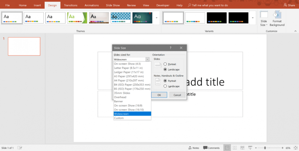 How To Change The Size And Dimensions Of Your Powerpoint Slides regarding Powerpoint Presentation Template Size