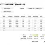 How To Create A Simple Timesheet Template Using Google Inside Weekly Time Card Template Free