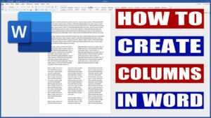 How To Create Columns In Word | Microsoft Word Tutorials in 3 Column Word Template