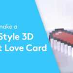 How To Make A Pixel Style Heart 3D Love Card | Valentine'S Day Ideas |  Paper Crafts Tutorial Regarding Pixel Heart Pop Up Card Template