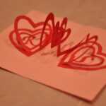 How To Make A Valentine'S Day Pop Up Card: Spiral Heart In Pop Out Heart Card Template