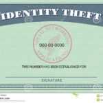 Identity Theft Card Stock Illustration. Illustration Of Inside Social Security Card Template Free