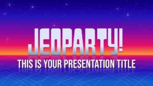 Interactive Jeopardy. Free Powerpoint Template &amp; Google regarding Trivia Powerpoint Template