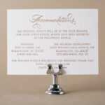 Letterpress Direction And Accommodation Cards From Bella Figura Pertaining To Wedding Hotel Information Card Template
