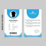 Minimal Blue Employee Id Card Template Design – Download For Template For Id Card Free Download