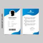 Minimal Gradient Blue Employee Id Card Template – Download Intended For Work Id Card Template