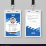 Modern Blue Id Card Design Template Royalty Free Vector Regarding Photographer Id Card Template