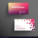 Modern Business Card Template With Haxagons Vector Image In Template For Calling Card