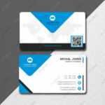Modern Business Card With Map Qr Code Template Download On With Qr Code Business Card Template