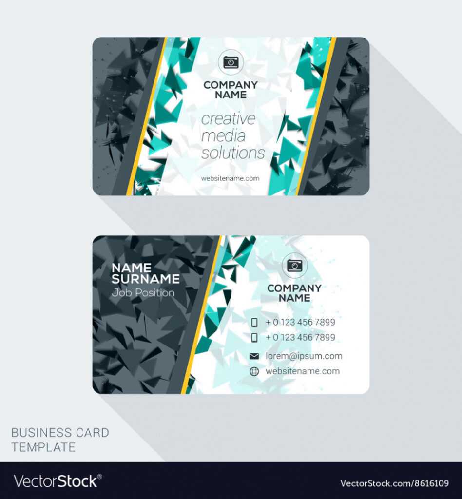 Modern Creative Business Card Template Flat Design for Web Design Business Cards Templates