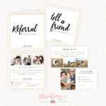 Modern Hand Lettering Referral Card Set – Strawberry Kit intended for Referral Card Template Free