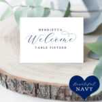 Navy Folded Place Cards Template, Printable Blue Place Cards Regarding Printable Escort Cards Template