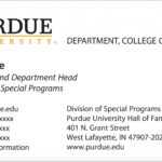 New Business Card Template Now Online – Purdue University News With Student Business Card Template