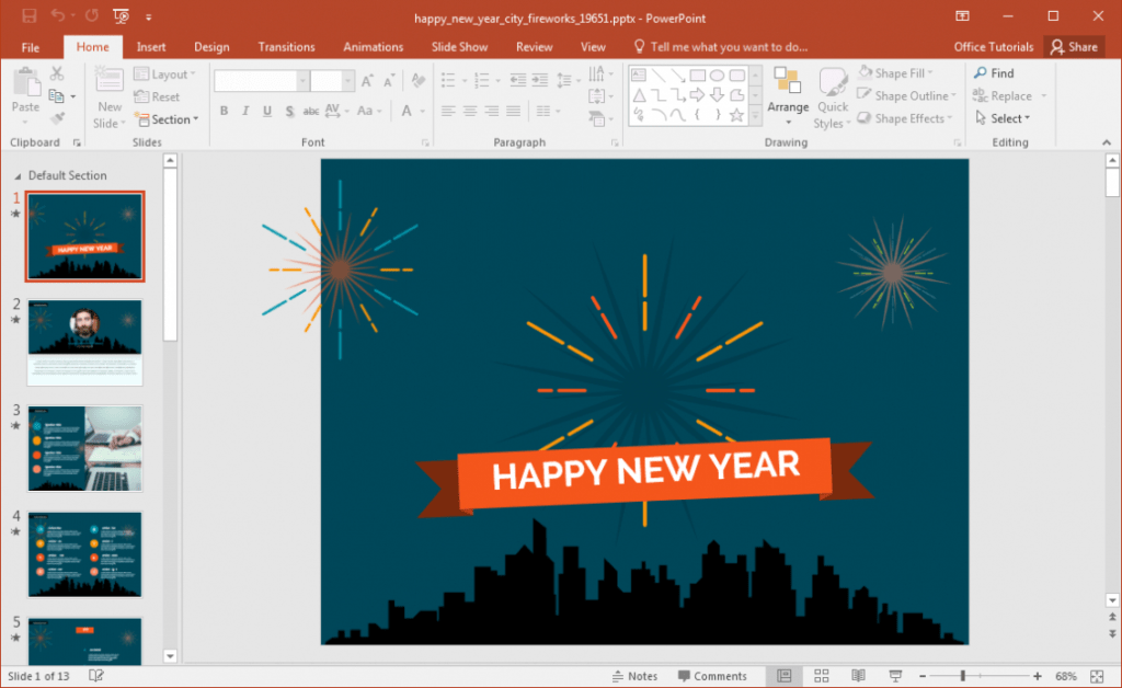 new-year-fireworks-powerpoint-template-for-powerpoint-default-template
