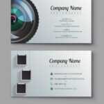 Photographer Business Card Template Design Vector Image Inside Photographer Id Card Template