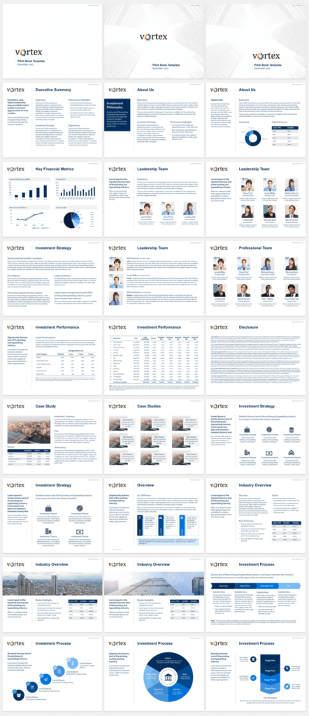 Pitch Book Template Example For Investment Banking Pitch in Powerpoint Pitch Book Template