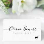 Place Card Template With Meal Icons, Editable Wedding Place Pertaining To Printable Escort Cards Template